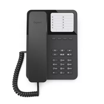 Laidinio stalo telefono Gigaset Desk400 — laidinis stalinis telefonas, juodas, modelis DESK 400