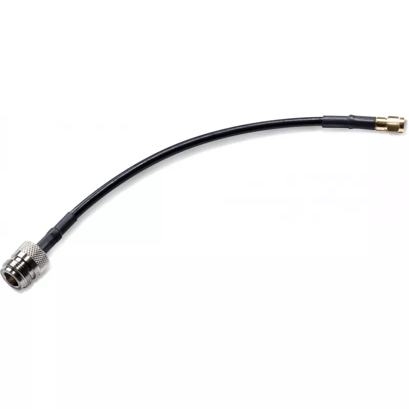 Antenos adapteris Lancom Systems AirLancer AN-RPSMA-NJ — RPSMA (kištukas) į N (lizdas), 200 mm, juodas