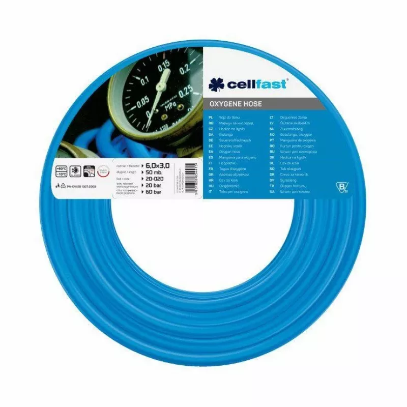 Cellfast CF20020R deguonies žarna suvirinimui, 6 mm, 50 m