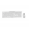 Klaviatūra CHERRY Stream Desktop Recharge, pelė komplekte, universali, RF belaidė, QWERTZ, vokiečių, pilka