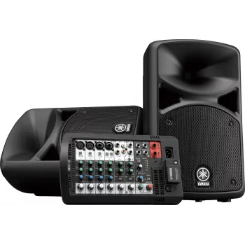 Laisvai pastatoma garso sistema YAMAHA Stagepas 400BT — 400 W, 2 juostų, 10 kanalų maišytuvas, Bluetooth 4.1, juoda