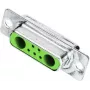 Laidinė jungtis D-Sub 2 Harting 09 69 201 5072 žalia metalinė