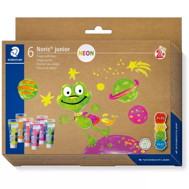 STAEDTLER Pirštų dažai NJ Neon 6 vnt. rinkinys dėkle (8816F C6)