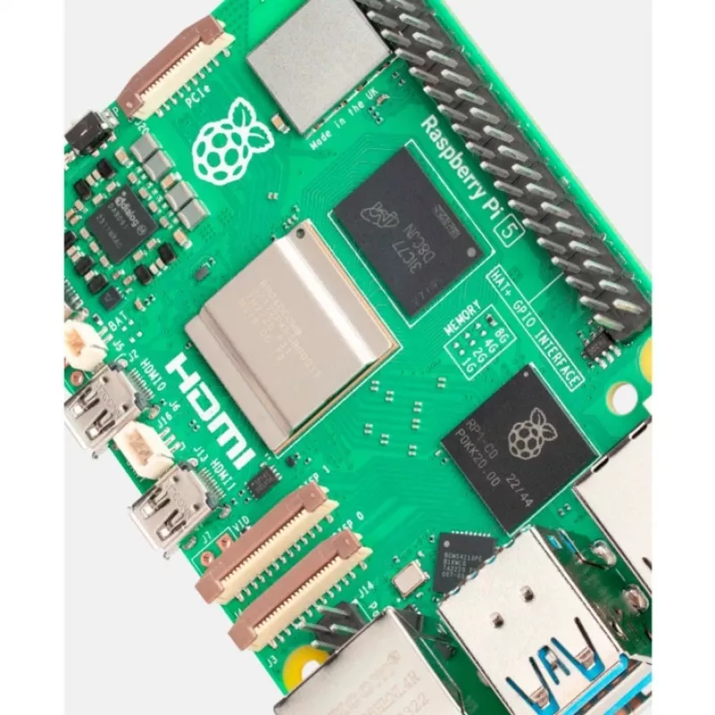 Vienos plokštės kompiuteris Raspberry Pi 5 2 GB RAM, gamintojas Raspberry — kompaktiška kūrimo plokštė, mažai energijos naudojantis SBC
