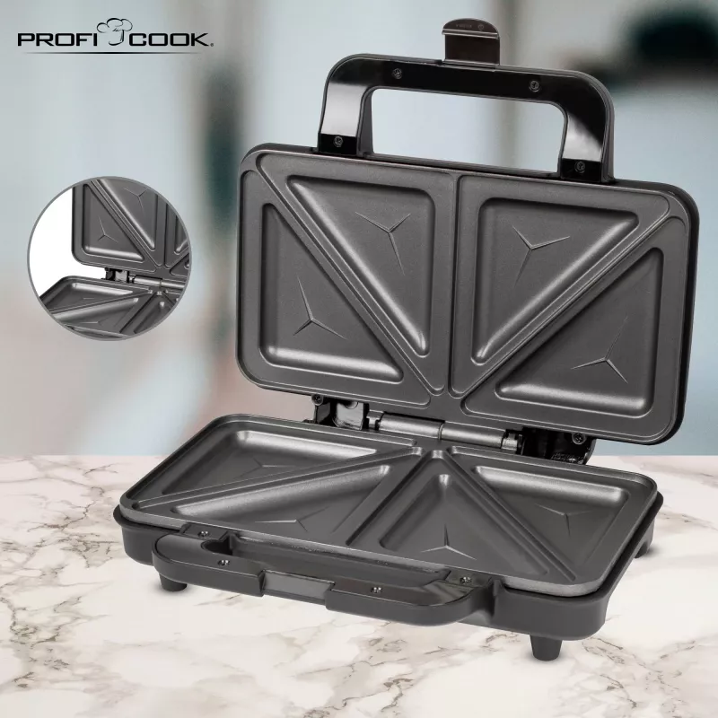 ProfiCook PC-ST 1092 - sumuštinių keptuvė - 900 W - nerūdijantis plienas/juoda