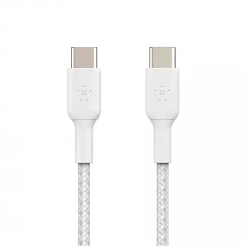 Belkin BOOST CHARGE - USB laidas - 24 kontaktų USB-C (M) į 24 kontaktų USB-C (M) - USB 2.0 - 2 m - balta