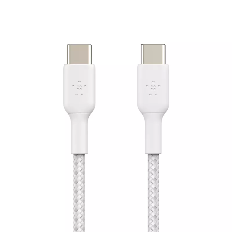 Belkin BOOST CHARGE - USB laidas - 24 kontaktų USB-C (M) į 24 kontaktų USB-C (M) - USB 2.0 - 2 m - balta