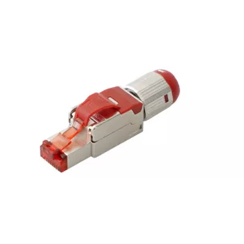 Ekranuotas Cat6A RJ45 kištukas be įrankių, BKT Elektronik 11333113, skirtas 10G Ethernet montažui
