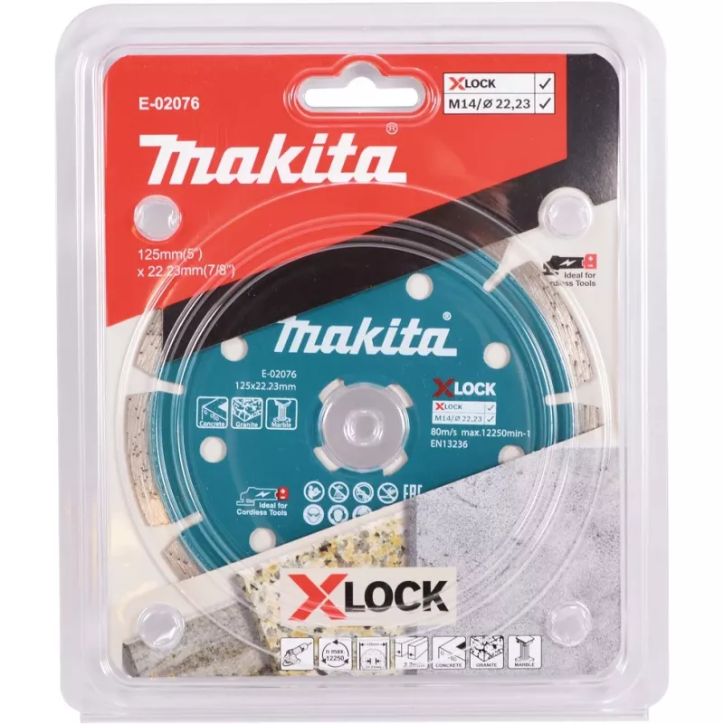 “Makita” - deimantinis pjovimo diskas - betonui, granitui, marmurui - 125 mm - skirtas “Makita GA041GM201”, “XGT GA041GZ”