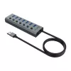 USB šakotuvas Akasa AK-HB-21BKCM aliuminis USB 3.2 Gen 1 5000 Mbit/s
