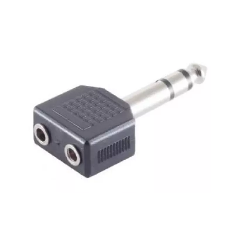 jungčių adapteris Microconnect AUDANS 6,35 mm į 2 x 3,5 mm, juodas