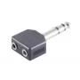 jungčių adapteris Microconnect AUDANS 6,35 mm į 2 x 3,5 mm, juodas