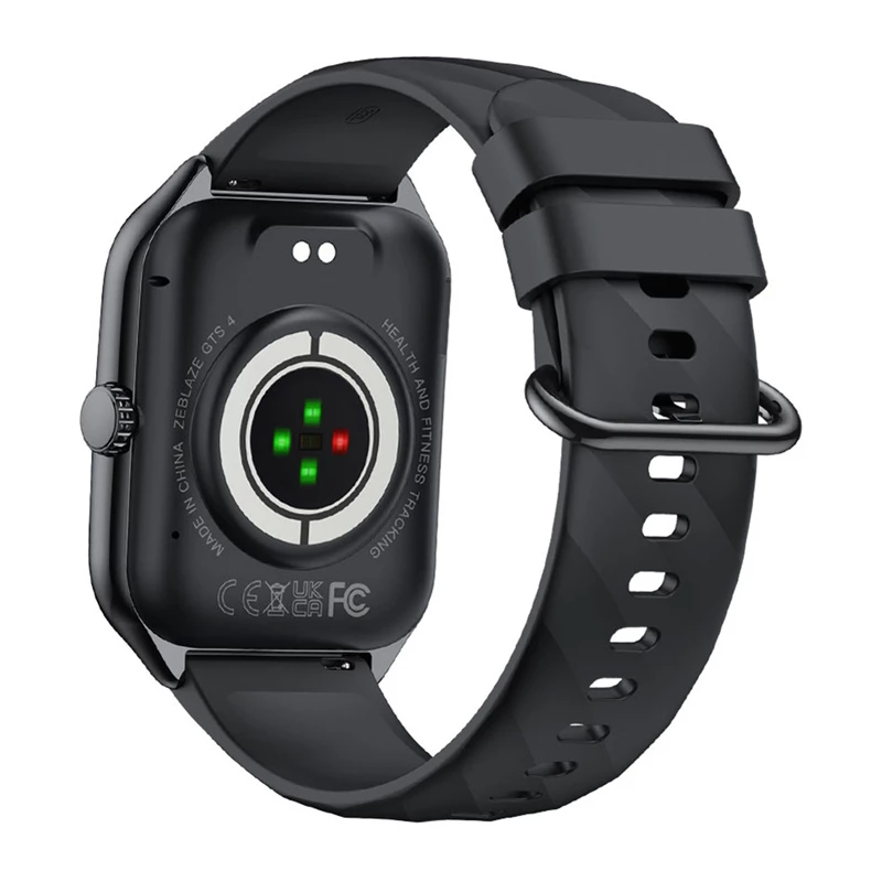 Išmanusis laikrodis Zeblaze GTS 4 — 1,94 colio (4,93 cm) AMOLED, 466×466 px, jutiklinis ekranas, „Wi‑Fi“, silikoninis dirželis, juodas