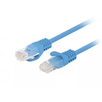 Tinklo komutacinis kabelis LANBERG Cat6 U/UTP 0,25 m RJ-45 į RJ-45 mėlynas