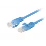 Tinklo komutacinis kabelis LANBERG Cat6 U/UTP 0,25 m RJ-45 į RJ-45 mėlynas