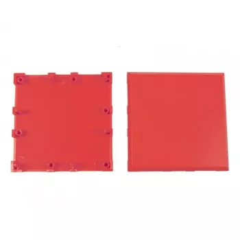ALLNET Brick'R'knowledge plastikinis korpusas 2x2 raudonas viršus ir apačia 10 vnt. pakuotėje