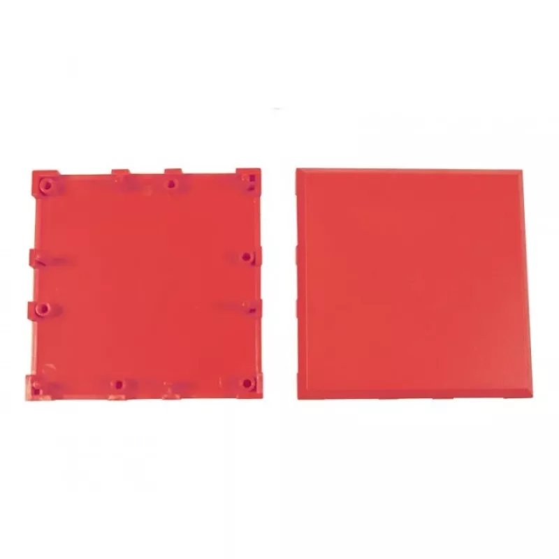ALLNET Brick'R'knowledge plastikinis korpusas 2x2 raudonas viršus ir apačia 10 vnt. pakuotėje
