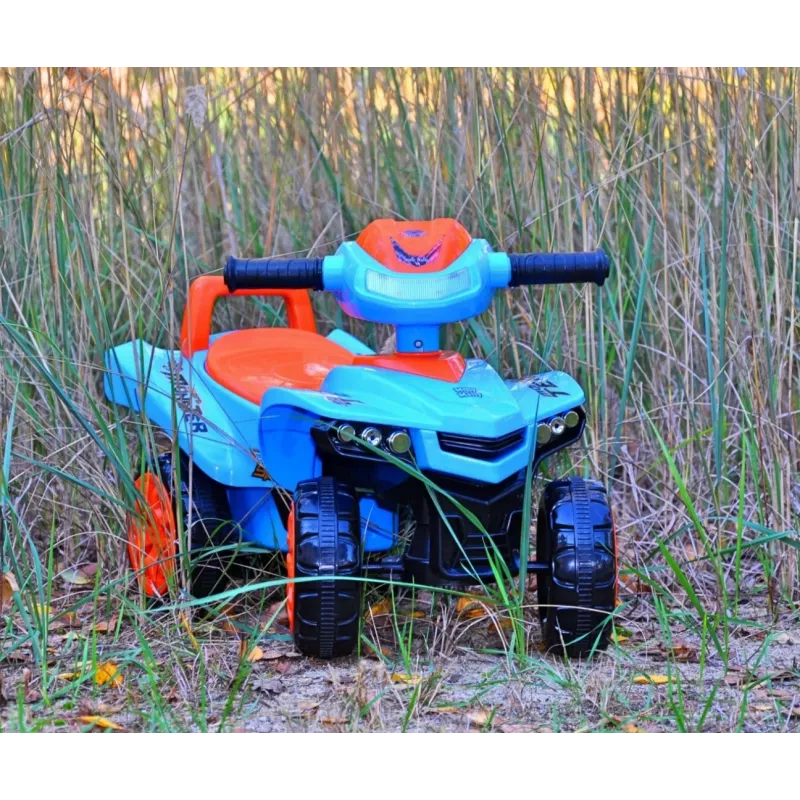 Ride-on toy milly mally Ride-on Monster Navy — vaikiška sėdima transporto priemonė, žema sėdynės aukštis