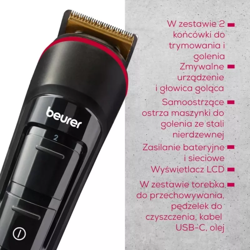 „Beurer“ barzdos ir šerių kirpimo mašinėlė MN4, įkraunama, preciziškai kerpa