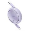 Baseus Free2Pull - 20 W USB-C į Lightning ištraukiamas kabelis, 1 m (violetinis)
