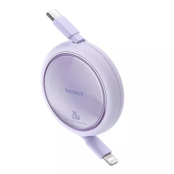 Baseus Free2Pull - 20 W USB-C į Lightning ištraukiamas kabelis, 1 m (violetinis)