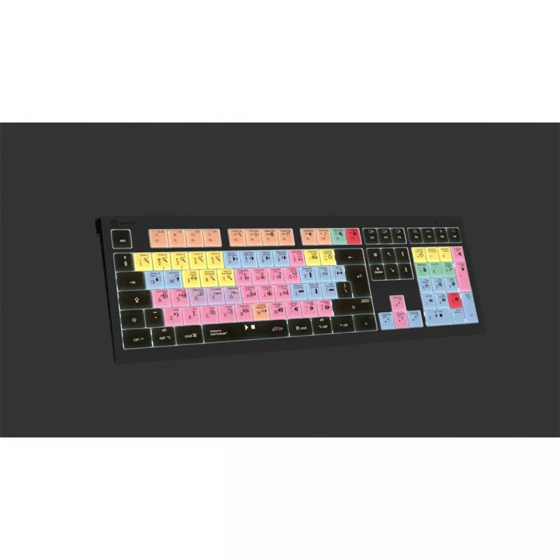 Logickeyboard ASTRA 2 USB QWERTY klaviatūra juoda pilno dydžio 104 klavišai