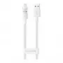 USB laidas Baseus Silky Series 2.4A 2m Baltas — USB įkrovimo ir duomenų laidas, 2.4A, 2 m, baltas
