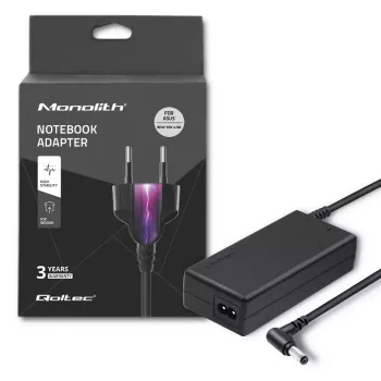 Qoltec 50075.90W Maitinimo adapteris ASUS | 90W | 19V | 4.9A | 5.5*2.5 | +maitinimo kabelis