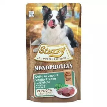 STUZZY monoproteininė veršiena su burokėliais – drėgnas šunų pašaras – 150 g