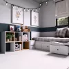 Topeshop MALAX 2X3 BIEL svetainės knygų spinta