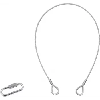 Saugos virvė EUROLITE B 3x600mm iki 5 kg, sidabrinė