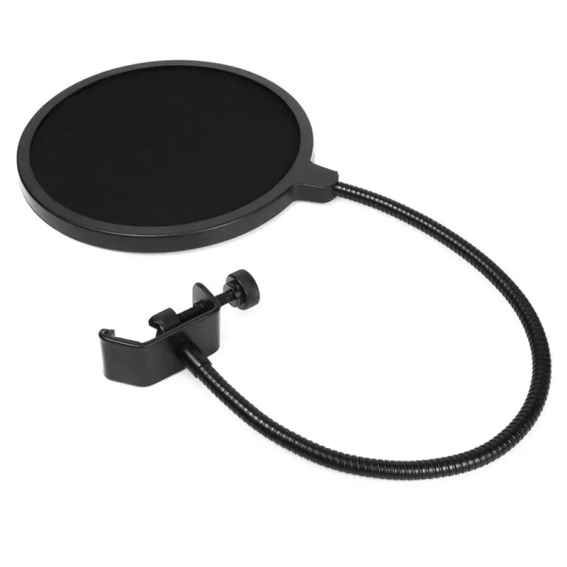 PC mikrofonas MEDIA-TECH MT397S — laidinis, XLR įvestis, 20–20000 Hz, 150 Ω, -32 dB, 2,4 m laidas, stalinis stovas, juodas