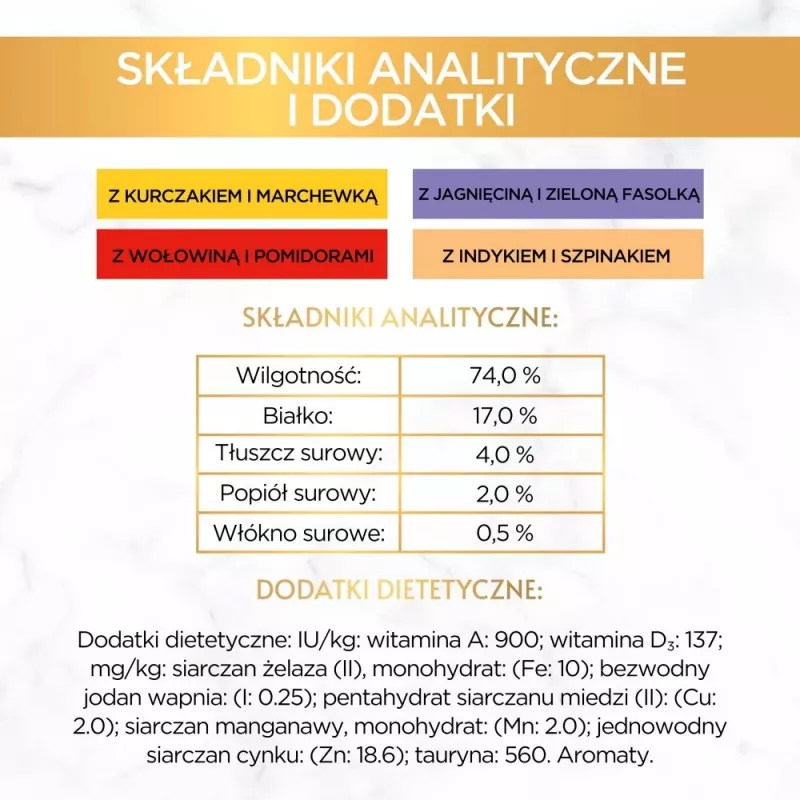 Šlapio kačių maisto pakeliai Purina Gourmet Gold Savoury Cake Mix 48×85 g, suaugusioms katėms, 74% drėgmės, 17% baltymų