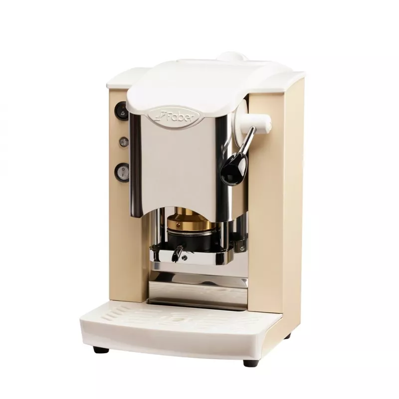 Espreso aparatas FABER Faber Slot Inox ESE Pad Ivory White Sidabrinė