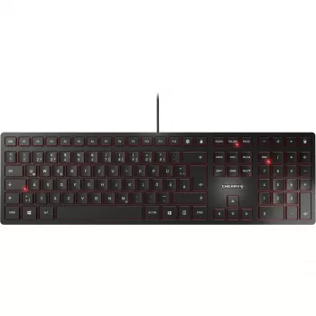 CHERRY KC 6000 Slim klaviatūra universali USB QWERTZ vokiška juoda