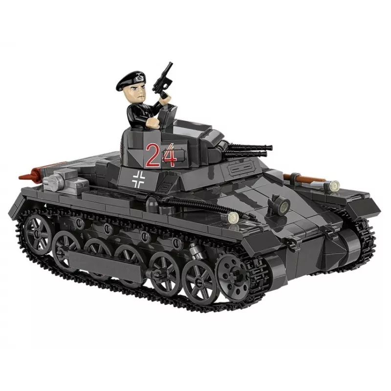 Statybinis rinkinys Cobi Panzer I Ausf. B – 654 detalės, detalus tanko modelio rinkinys