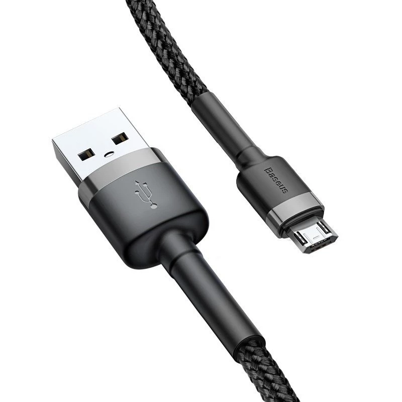 Baseus Cafule 2.4A 1 m Micro USB laidas (pilkas/juodas)