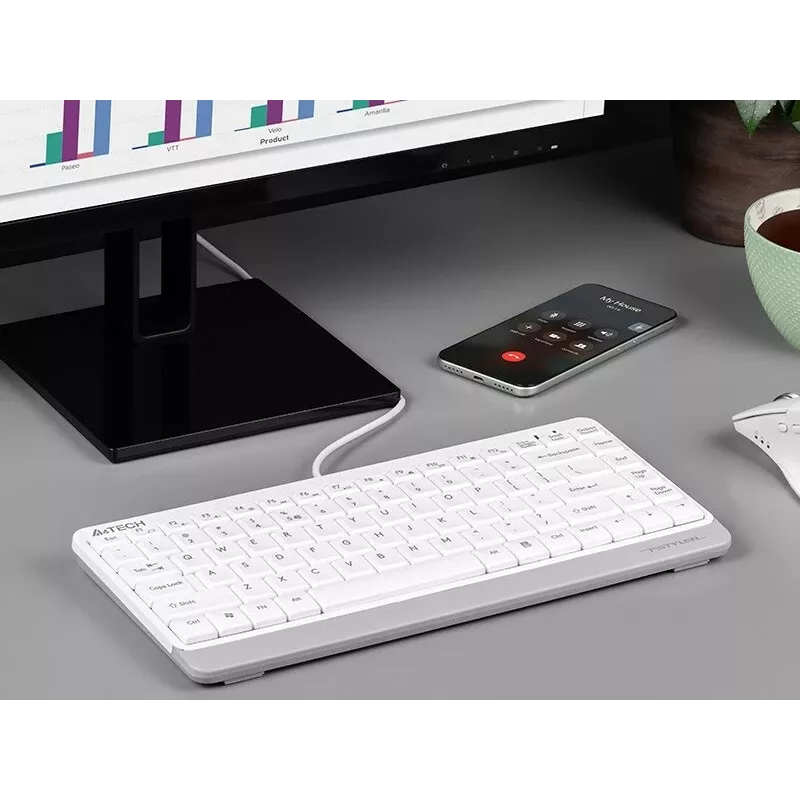 Klaviatūra A4Tech FSTYLER FK11 balta A4TKLA47119 (A4TKLA47119)
