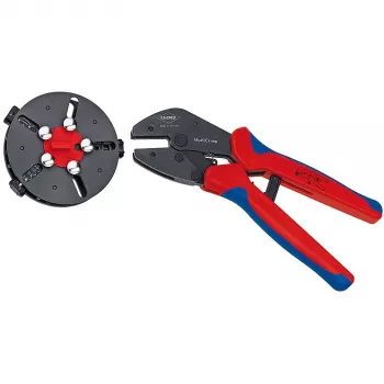 Kabelių užspaudimo ir nuėmimo įrankis Knipex 97 33 01 mėlynas raudonas