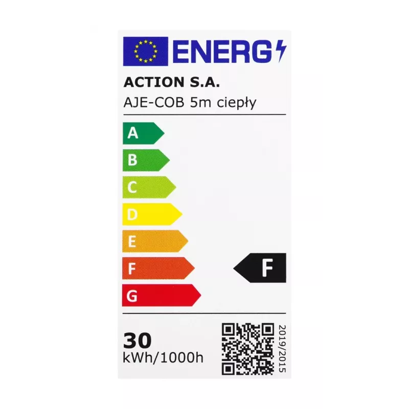 Activejet AJE-COB 5m ciep juostinis šviestuvas Universalus juostinis šviestuvas Patalpose