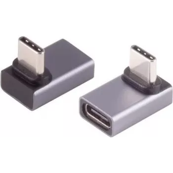 USB-C adapteris ShiverPeaks Pro 90° Angle 4.0 - stačiu kampu lenktas USB-C lizdas, skirtas USB4/USB3.2 suderinamiems įrenginiams