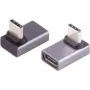 USB-C adapteris ShiverPeaks Pro 90° Angle 4.0 - stačiu kampu lenktas USB-C lizdas, skirtas USB4/USB3.2 suderinamiems įrenginiams