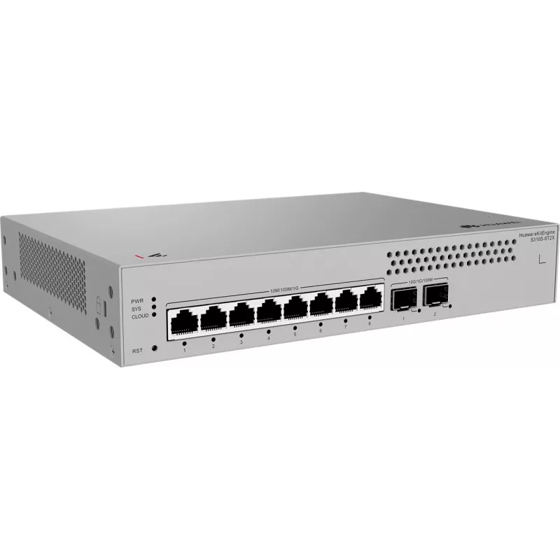Huawei S310S-8T2X Gigabit jungiklis, 2x SFP+ 8x LAN, 2x SFP+