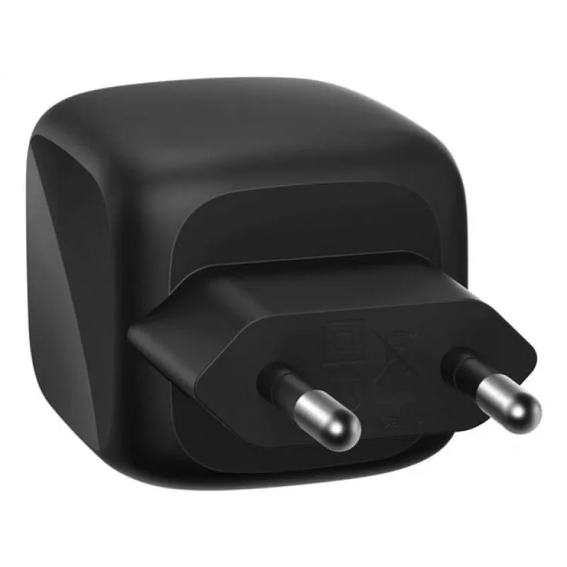 Vidinis kintamosios srovės greitasis įkroviklis Belkin WCH019kqBK — 2× USB‑C, juodas, OVP/OC/OT/SC apsauga