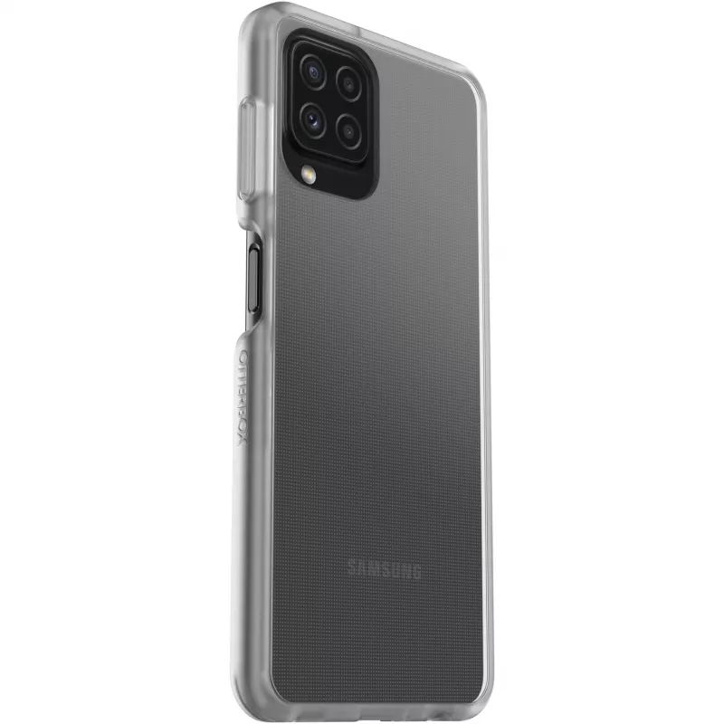 React + Trusted Glass permatomas apsauginis dėklas + ekrano apsauga, skirta Samsung Galaxy A22