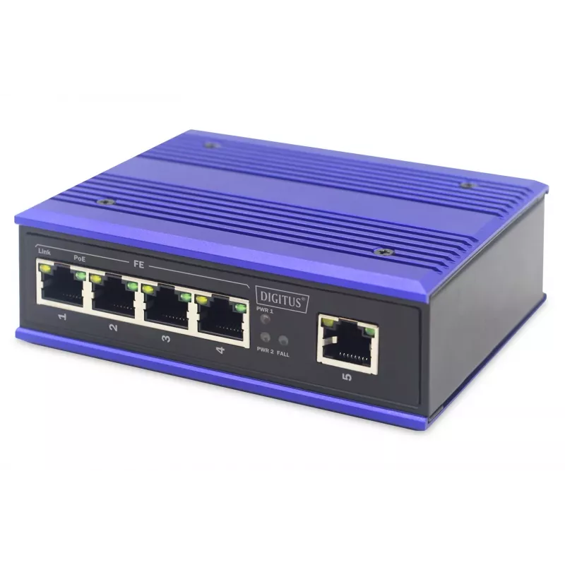 Nevaldomas komutatorius Digitus DN-650107 4 prievadų Fast Ethernet PoE