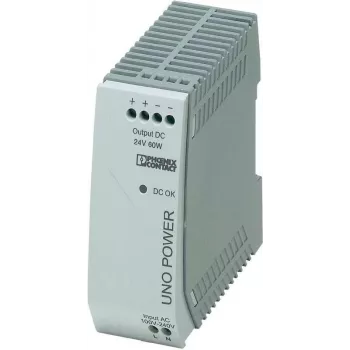 Phoenix Contact UNO-PS/1AC/24DC/60W maitinimo šaltinis ir įtampos keitiklis, vidinis, pilkas (2902992)