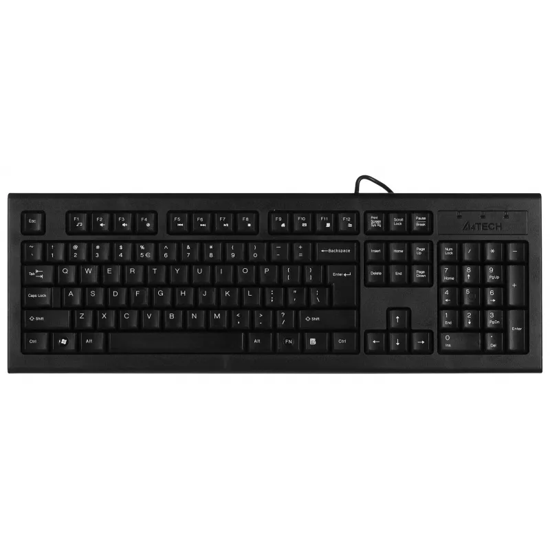 A4Tech KR-85 klaviatūra USB QWERTY US English Juoda