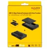 HDD/SSD korpusas DeLOCK 42020 Juodas 2,5 colio USB Type-C 10 Gbit/s