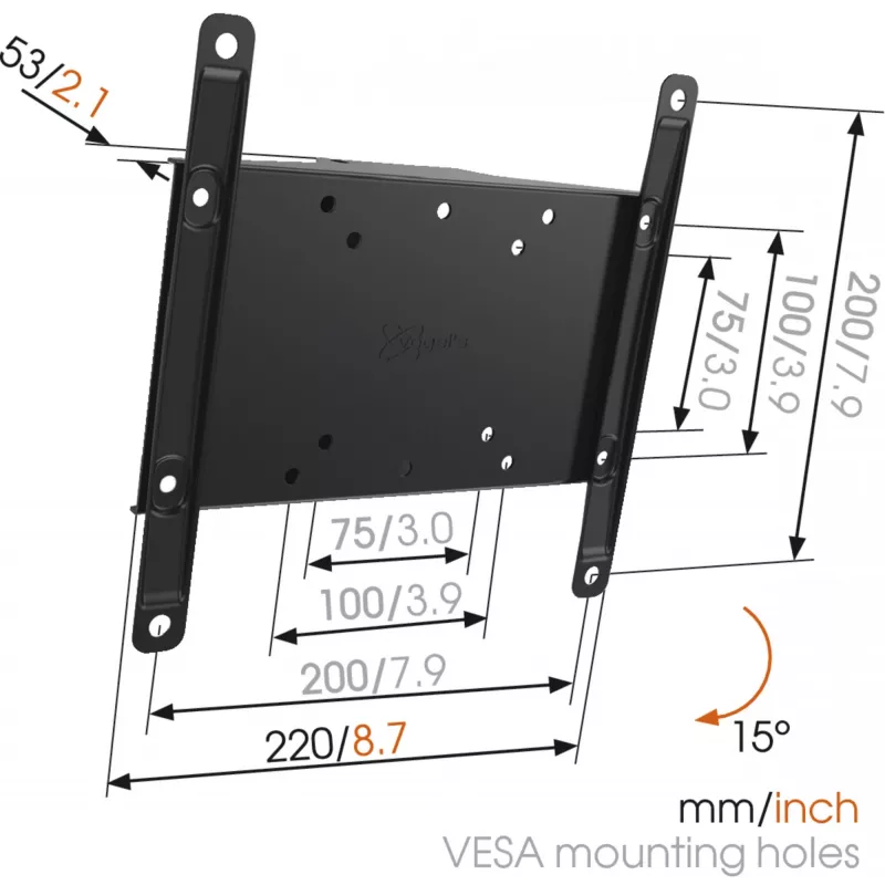 Wall mount Vogel's MA2010-A1 Tilt for 26–40 inch TVs, max weight 30 kg, Juoda